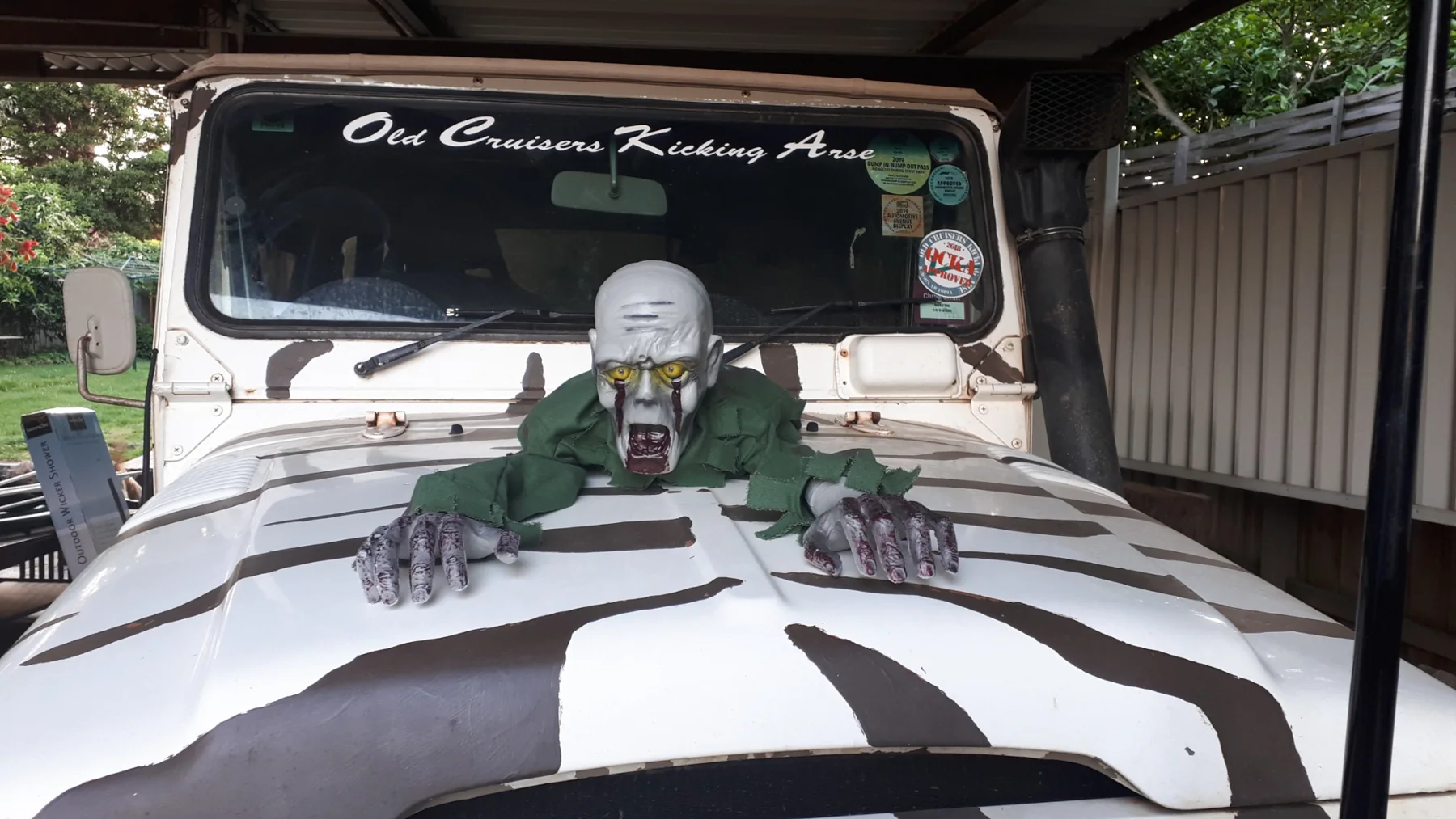 A memorable classic LandCruiser bonnet detail